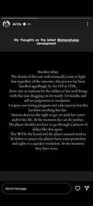 Darren Cahill's Instagram story