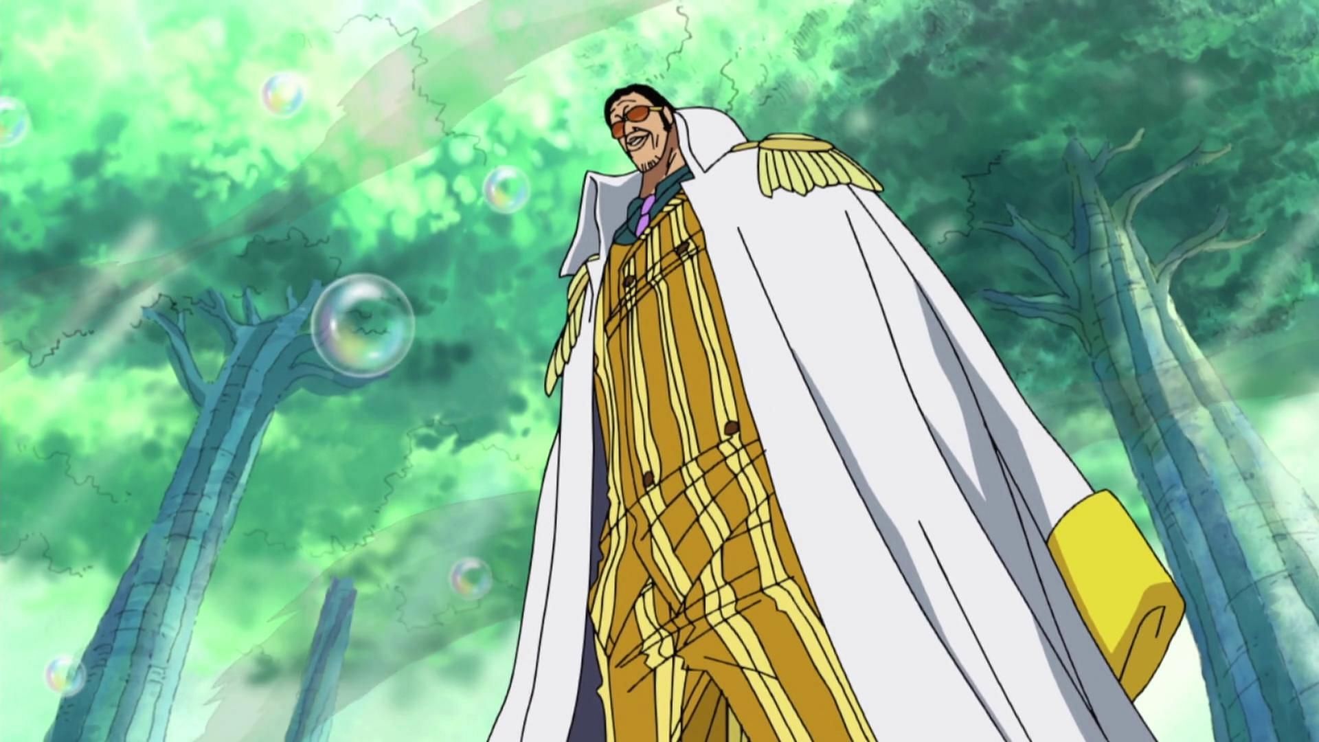 Kizaru as seen in One Piece&#039;s Sabaody Archipelago Arc (Image via Toei Animation, One Piece)