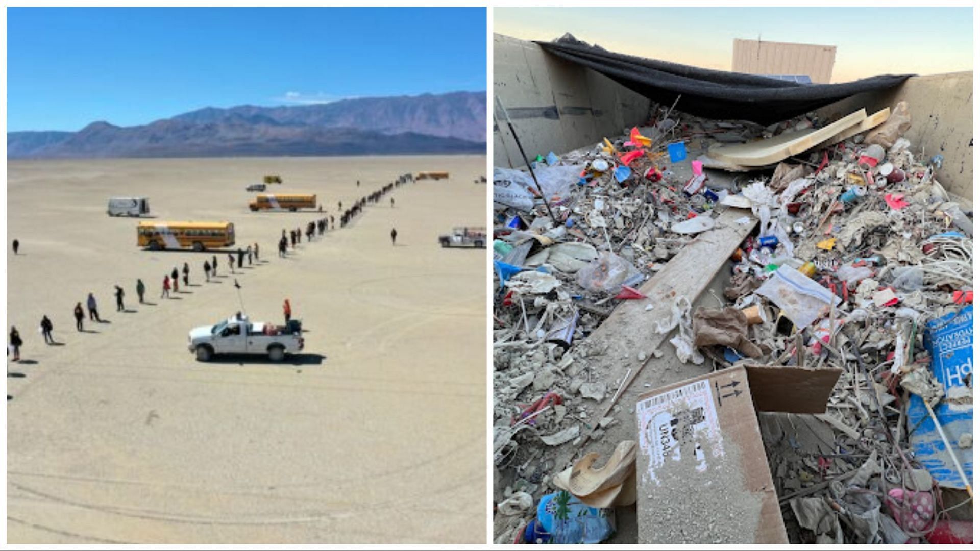 The word MOOP is trending amidst Burning Man (Image via Associated Press)