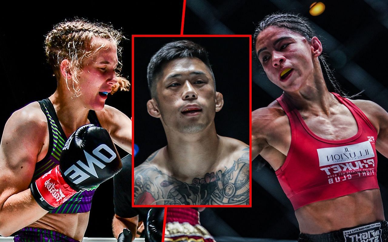 Smilla Sundell (L) / Martin Nguyen (C) / Allycia Hellen Rodrigues (R) -- Photo by ONE Championship