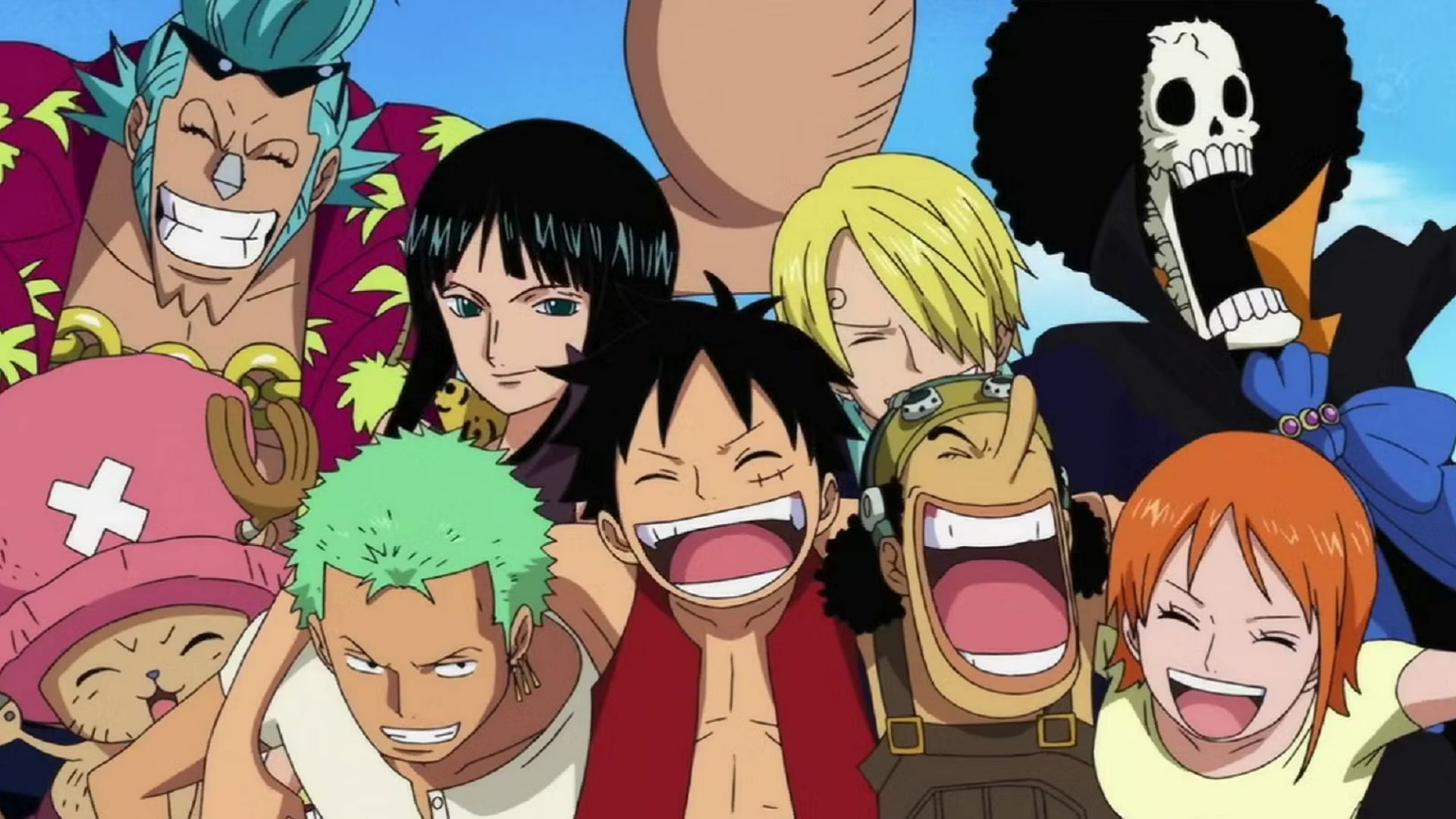 Luffy with his crew (Image via Studio Toei Animation)