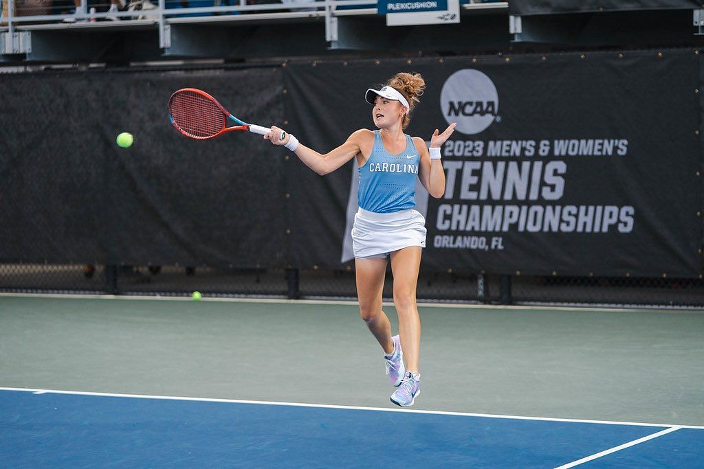 Fiona Crawley is a student at the University of North Carolina. [PC: Twitter/ITA_Tennis]