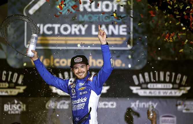 After winning Darlington race, Kyle Larson could become latest entry in exclusive list featuring Kevin Harvick and Bobby Labonte