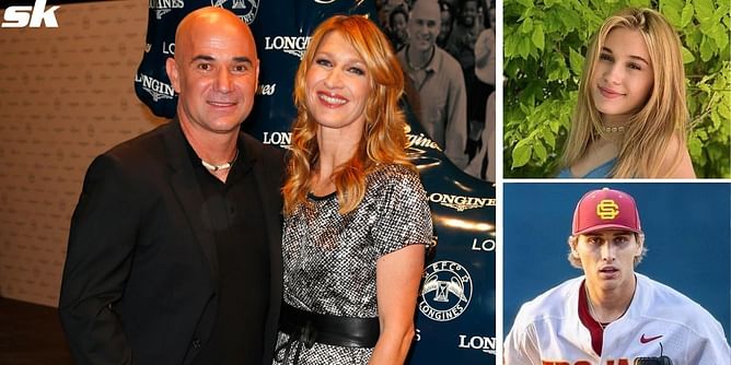 Andre Agassi and Steffi Graf's son Jaden and daughter Jaz react to their father gearing up for Pickleball Slam 2