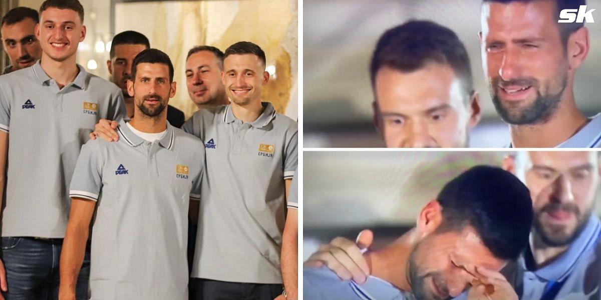 Novak Djokovic was reduced to tears as his hometown welcomed him following his emphatic 2023 US Open triumph