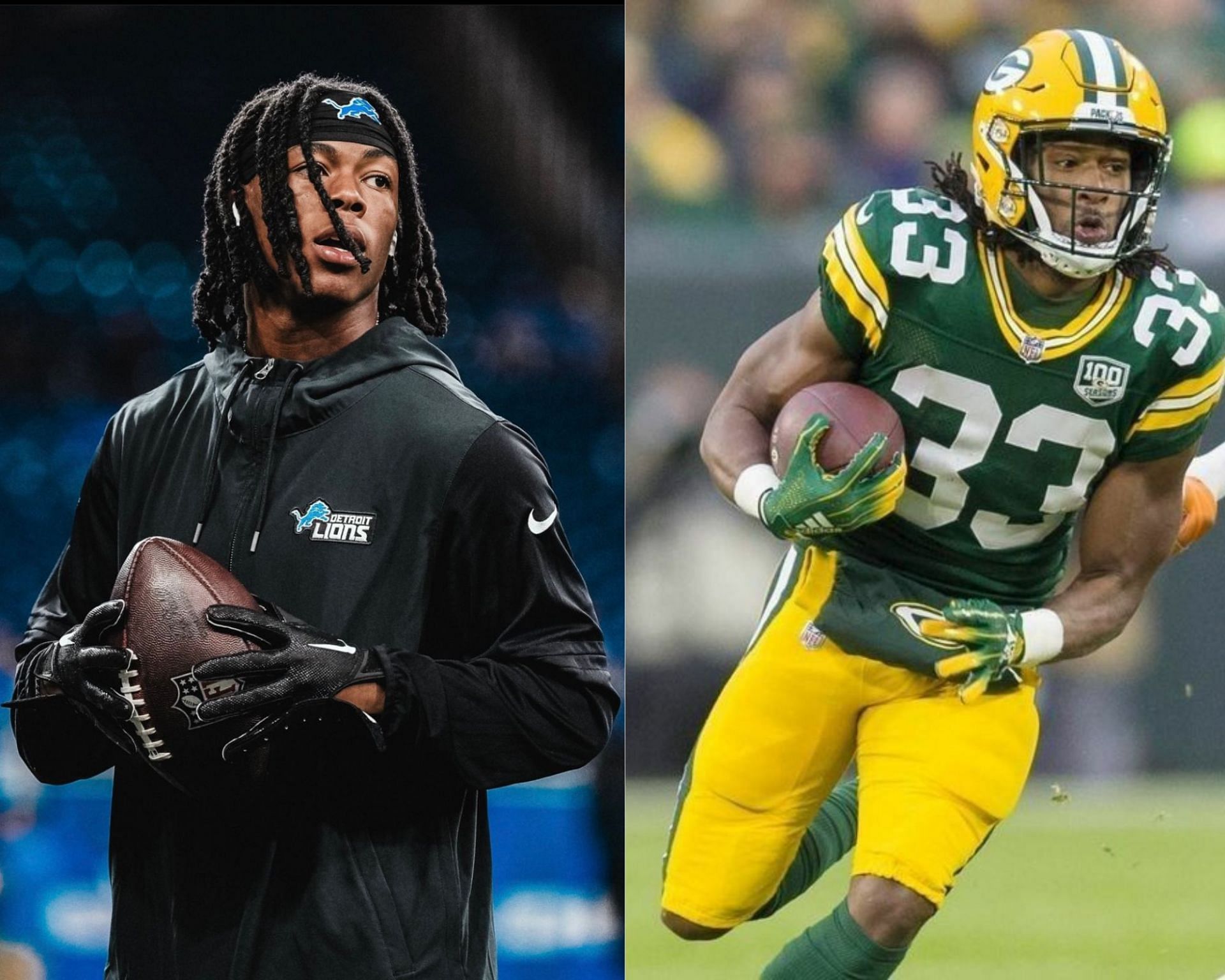 Jahmyr Gibbs 40 time: Comparing Lions RB's speed stats with Aaron Jones