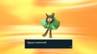 Ogerpon in its base Teal Mask form in Pokemon Scarlet and Violet: The Teal Mask (Image via Game Freak)