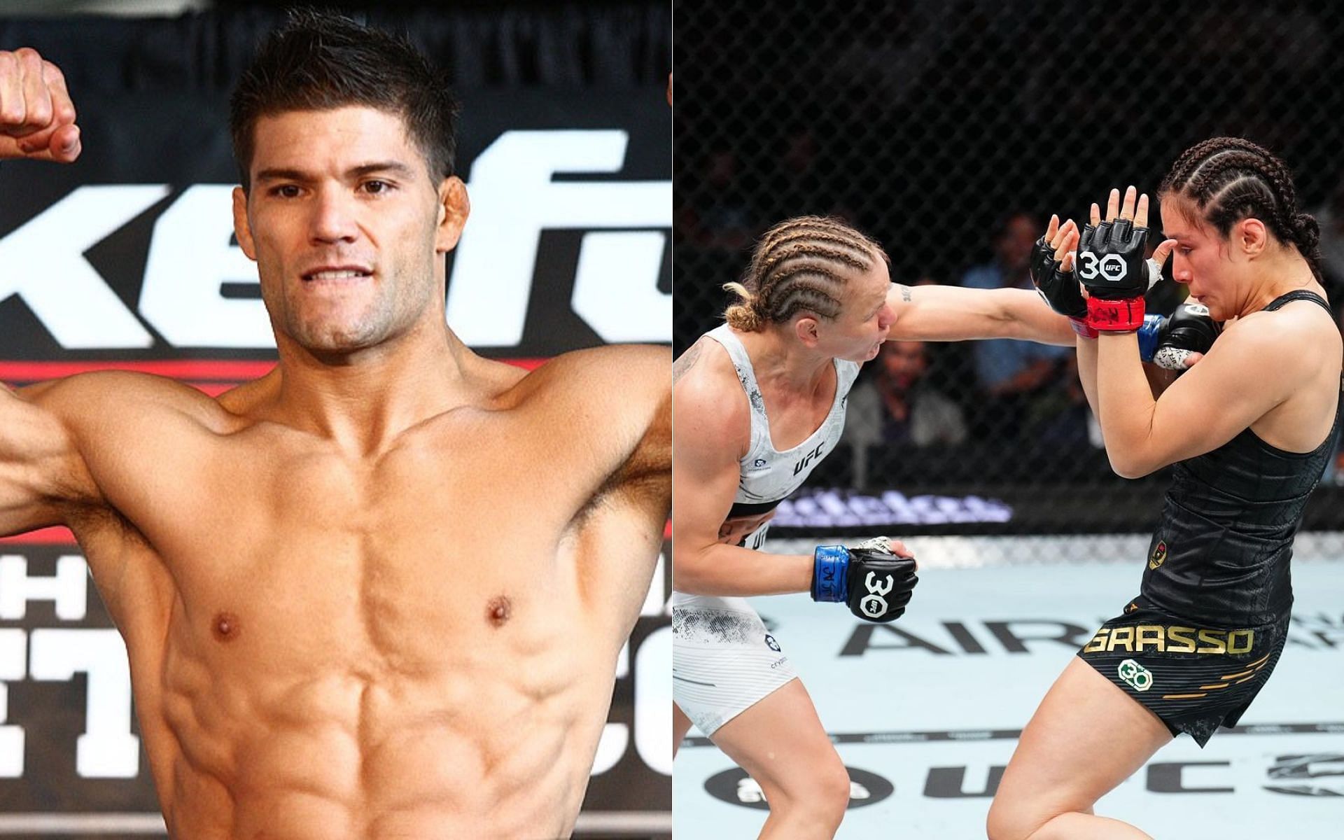 Josh Thomson (left) and Valentina Shevchenko vs. Alexa Grasso 2 (right) [Image credits: @therealpunk and @ufc on Instagram]