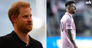“Ronaldo couldn’t even get one celeb to watch” - Fans react as Prince Harry shows up to watch Lionel Messi play for Inter Miami