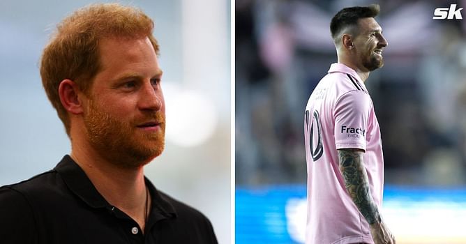 “Ronaldo couldn’t even get one celeb to watch” - Fans react as Prince Harry shows up to watch Lionel Messi play for Inter Miami