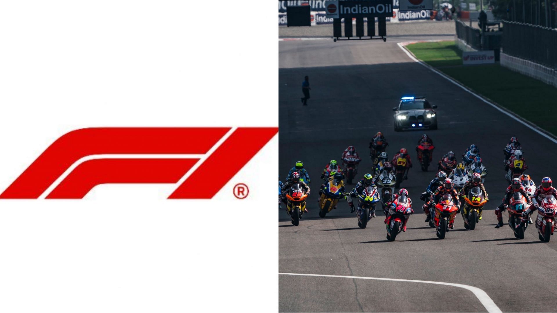 A glimpse of the starting grid at the Indian GP at Buddh International Circuit in India