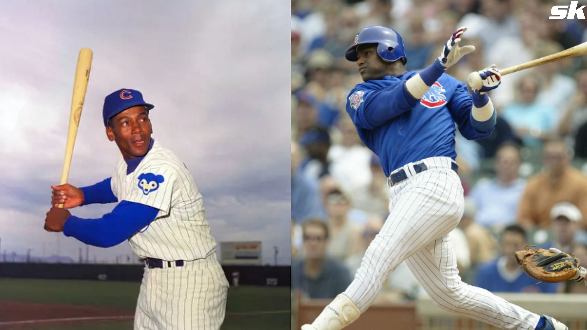 Ernie Banks and Sammy Sosa during their time with the Chicago Cubs 
