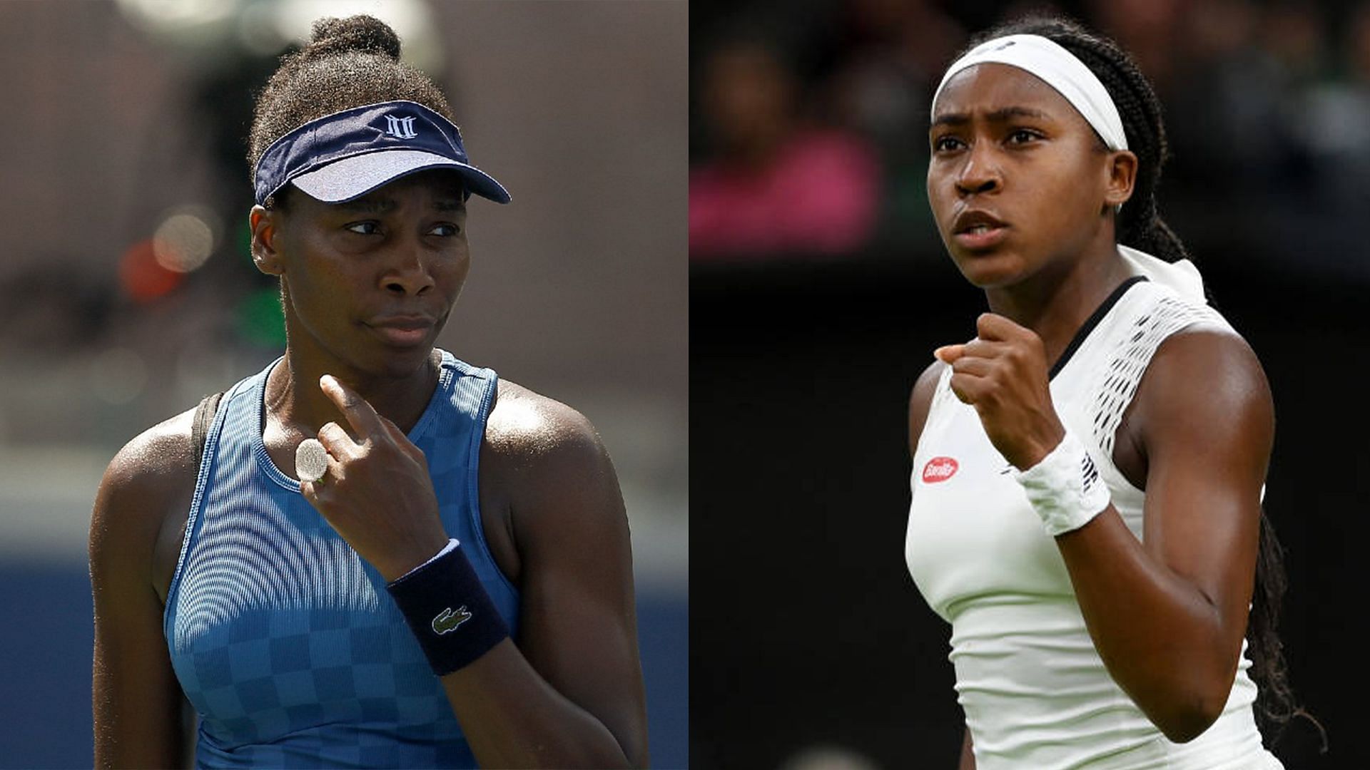 Venus Williams(left) and Coco Gauff(right)