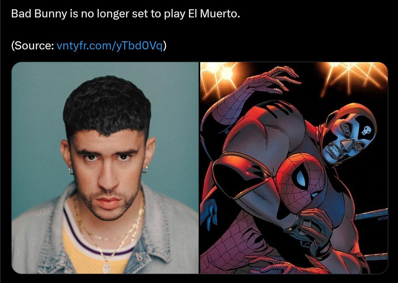 Bad Bunny Will No Longer Play Spider-Man's El Muerto In A