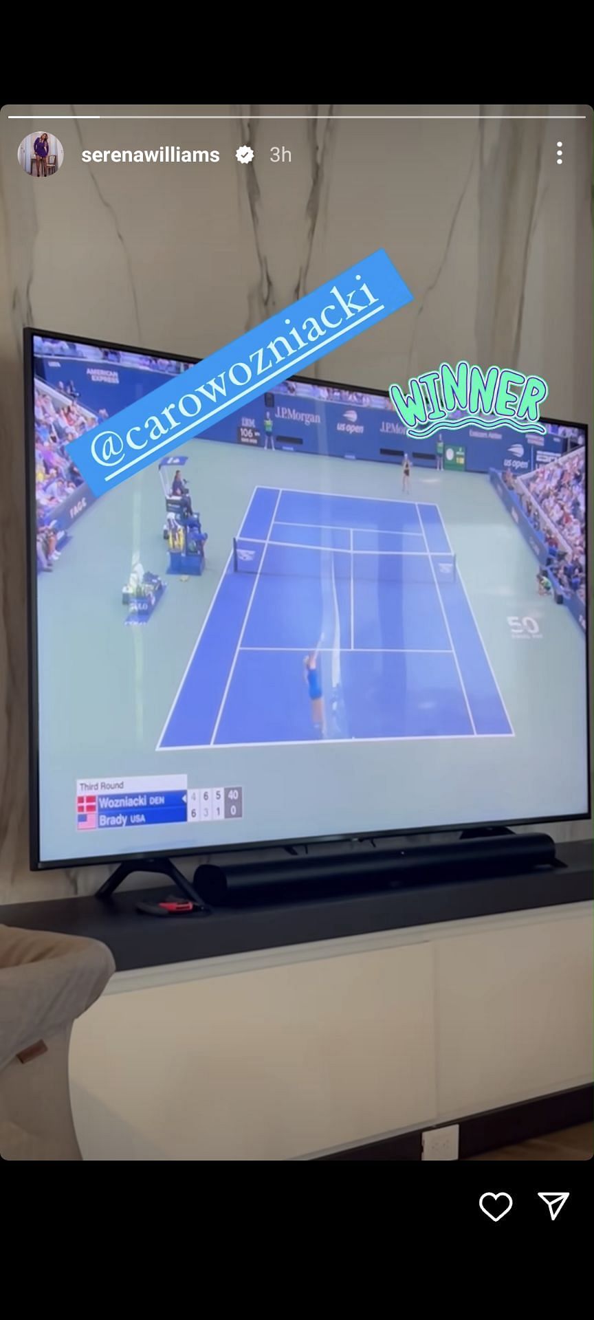 Serena Williams&#039; Instagram story