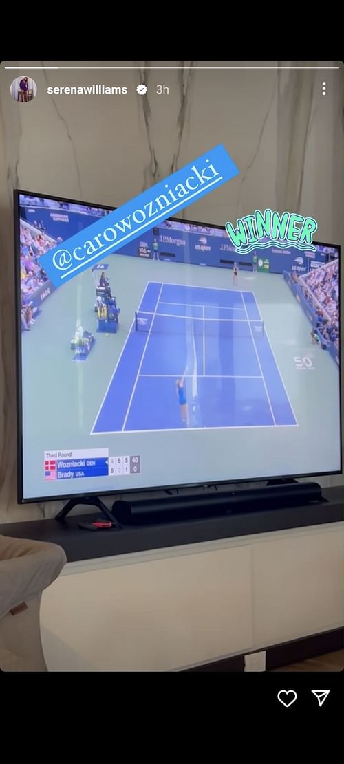 Serena Williams' Instagram story