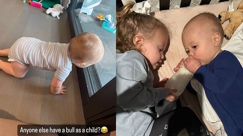 Brittany Mahomes shared photos of daughter Sterling and son Bronze.