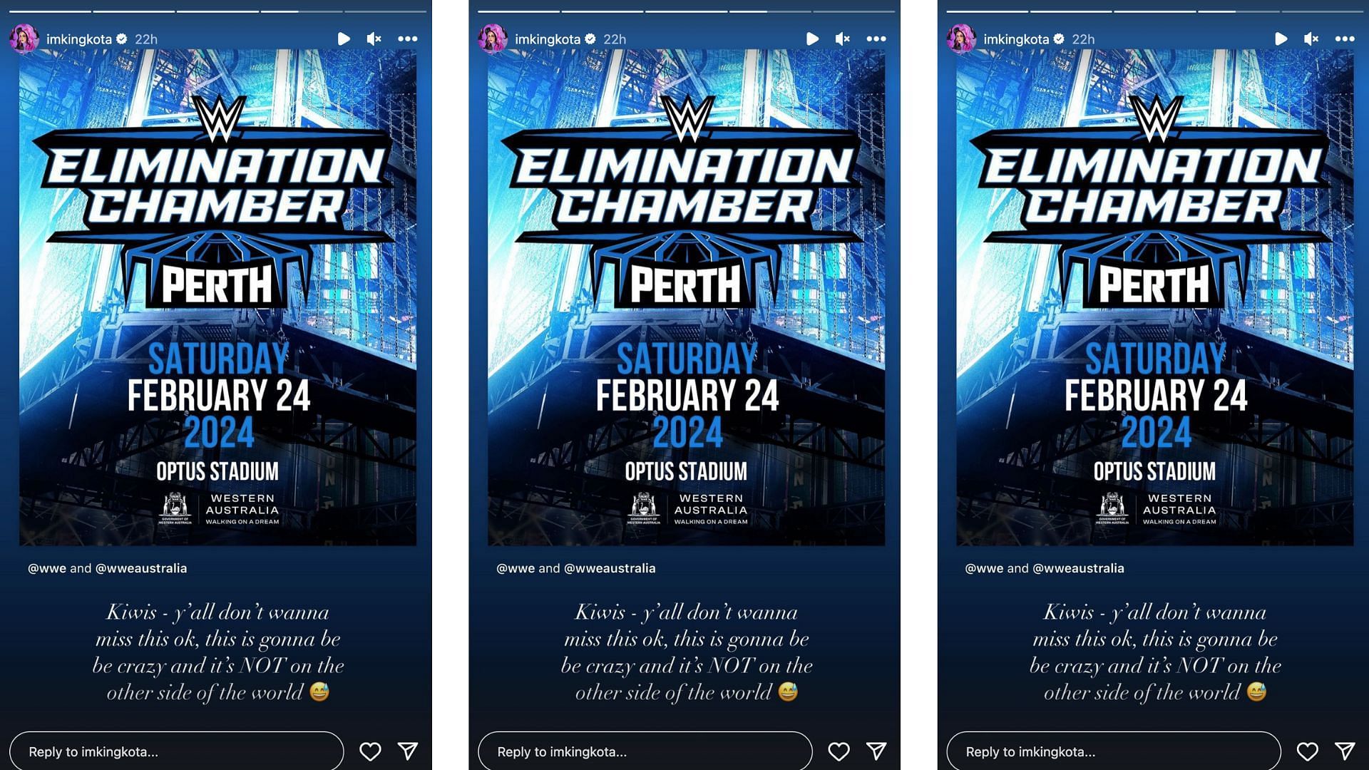 Elimination Chamber will air in Australia next year.