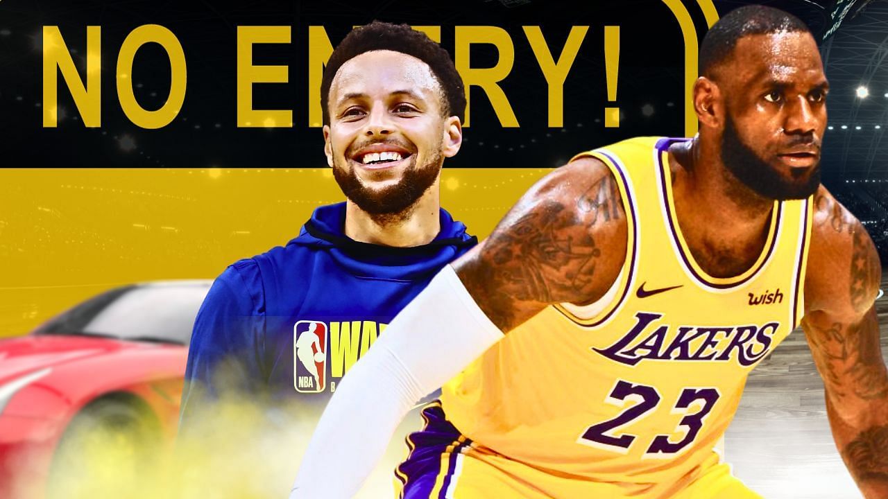 Steph Curry of the Golden State Warriors and LeBron James of the LA Lakers