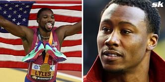 Watch: Former NFL star Brandon Marshall gifts his chain to Noah Lyles