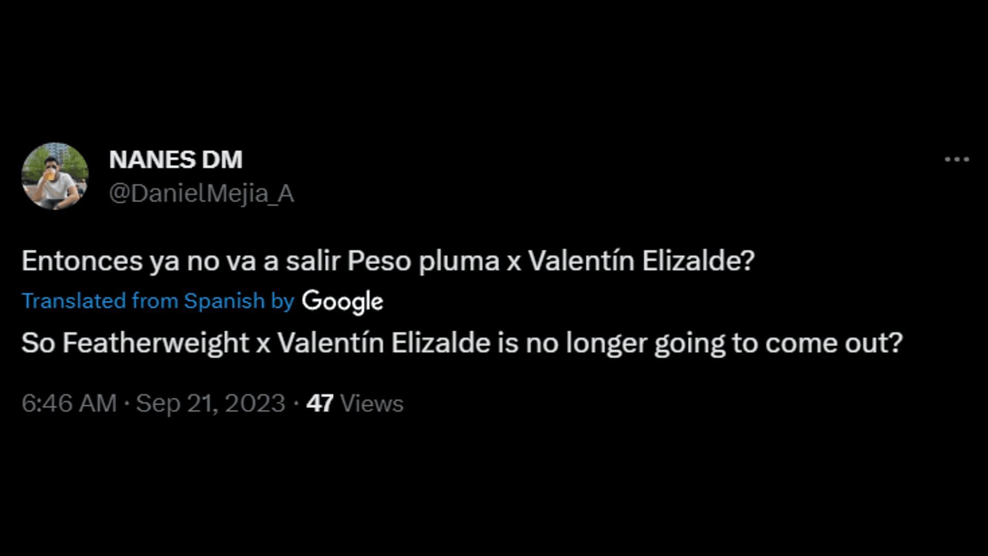 A netizen comparing Pluma to Valentin. (Image via X/NANES DM)