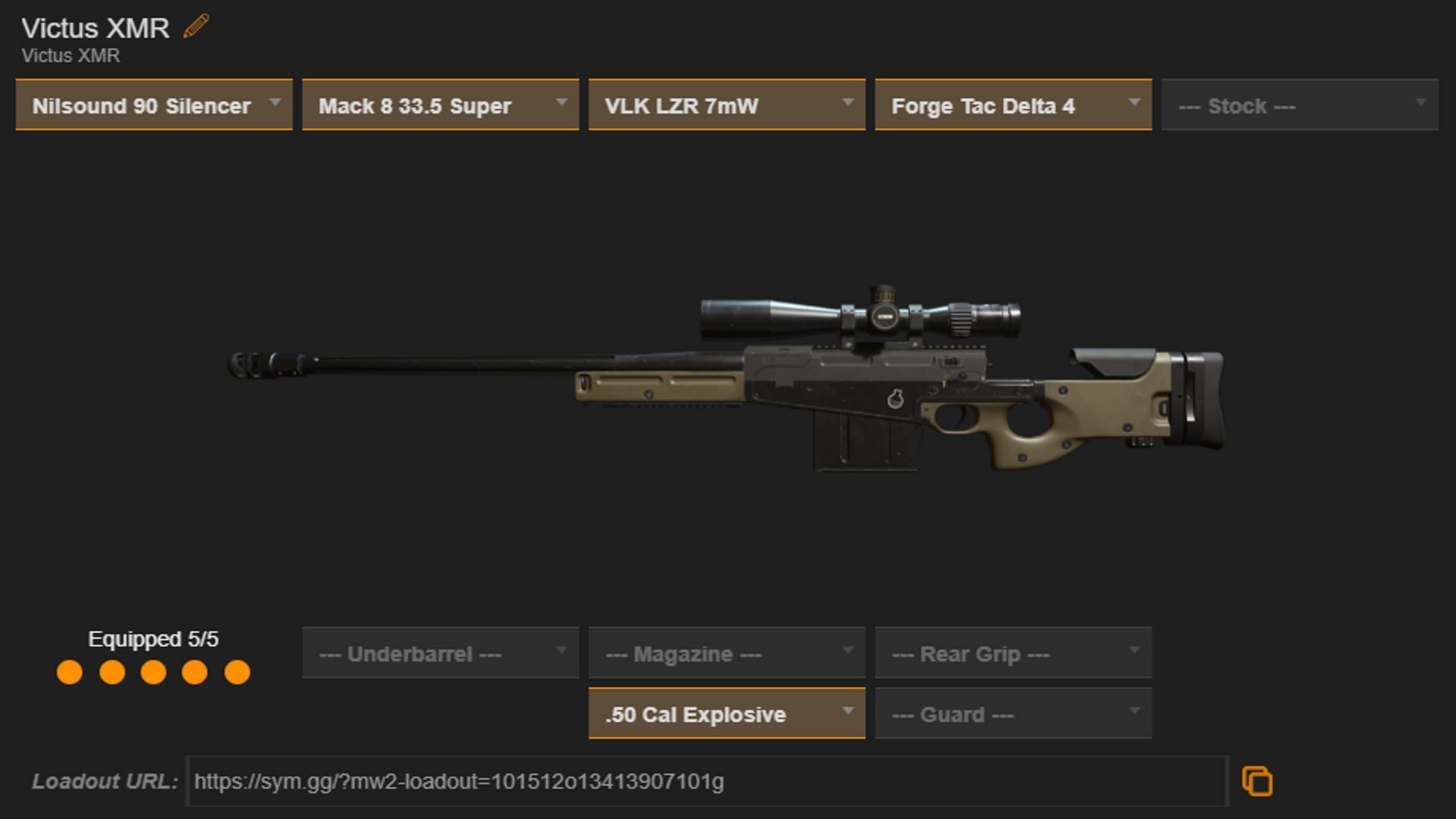 Victus XMR loadout (Image via sym.gg)