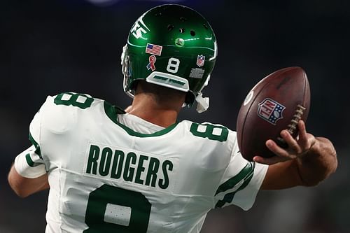 Aaron Rodgers during Buffalo Bills v New York Jets