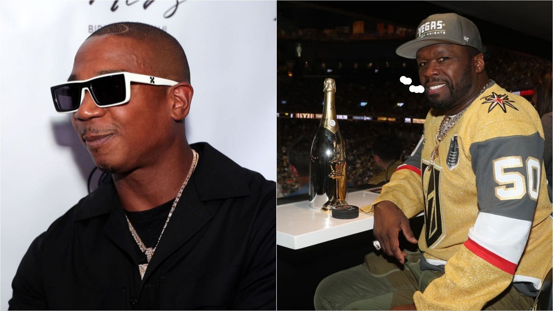 50 Cent and Ja Rule had another beef on social media (Images via John Lamparski and Zak Krill/Getty Images)