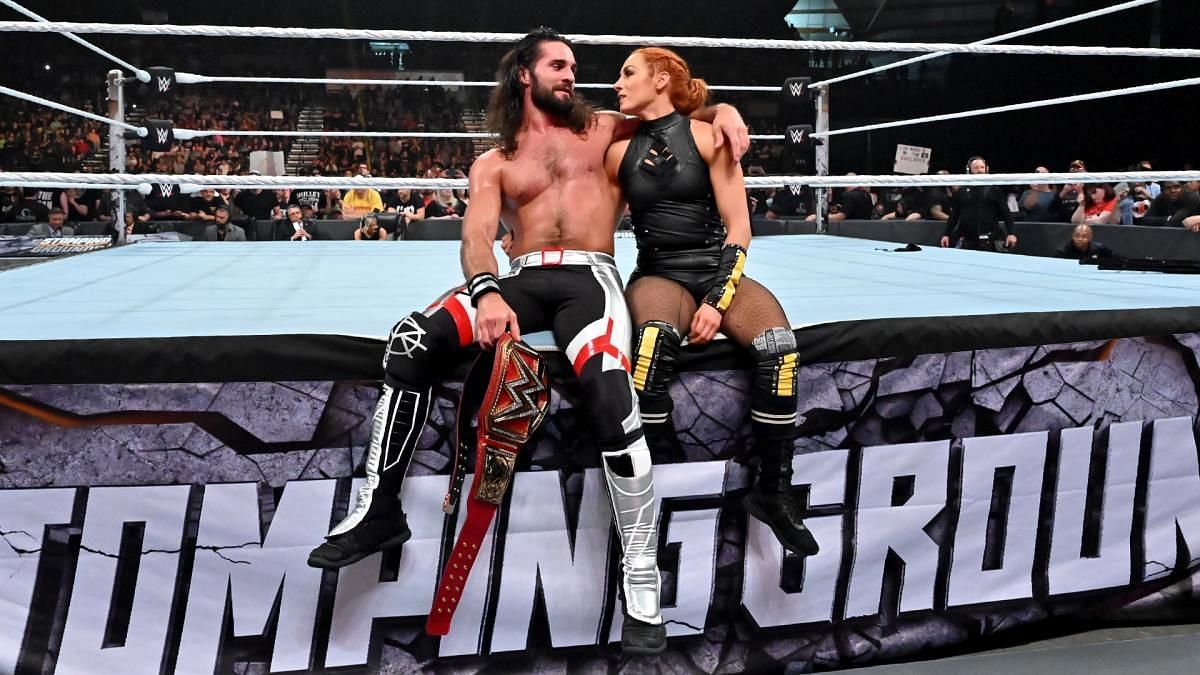 Seth Rollins and Becky Lynch at WWE Battleground 2019.