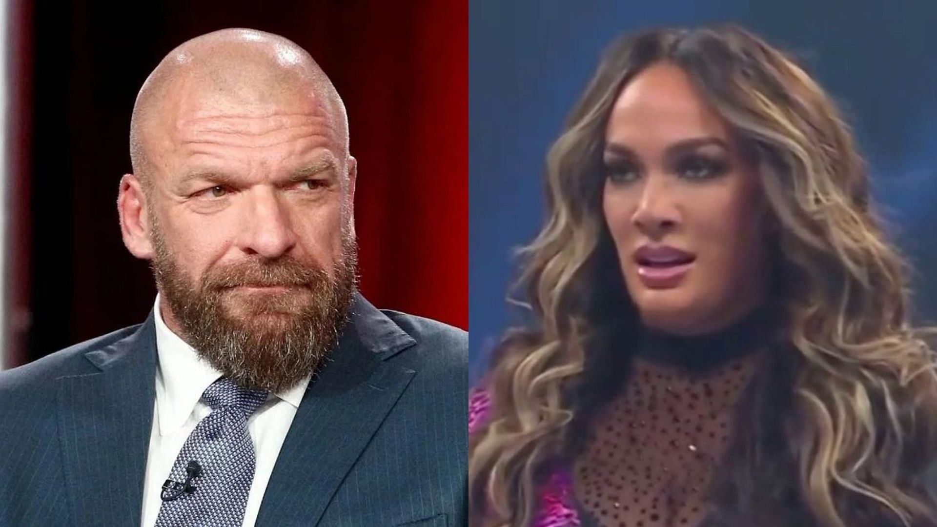 Triple H(left); Nia Jax(right)