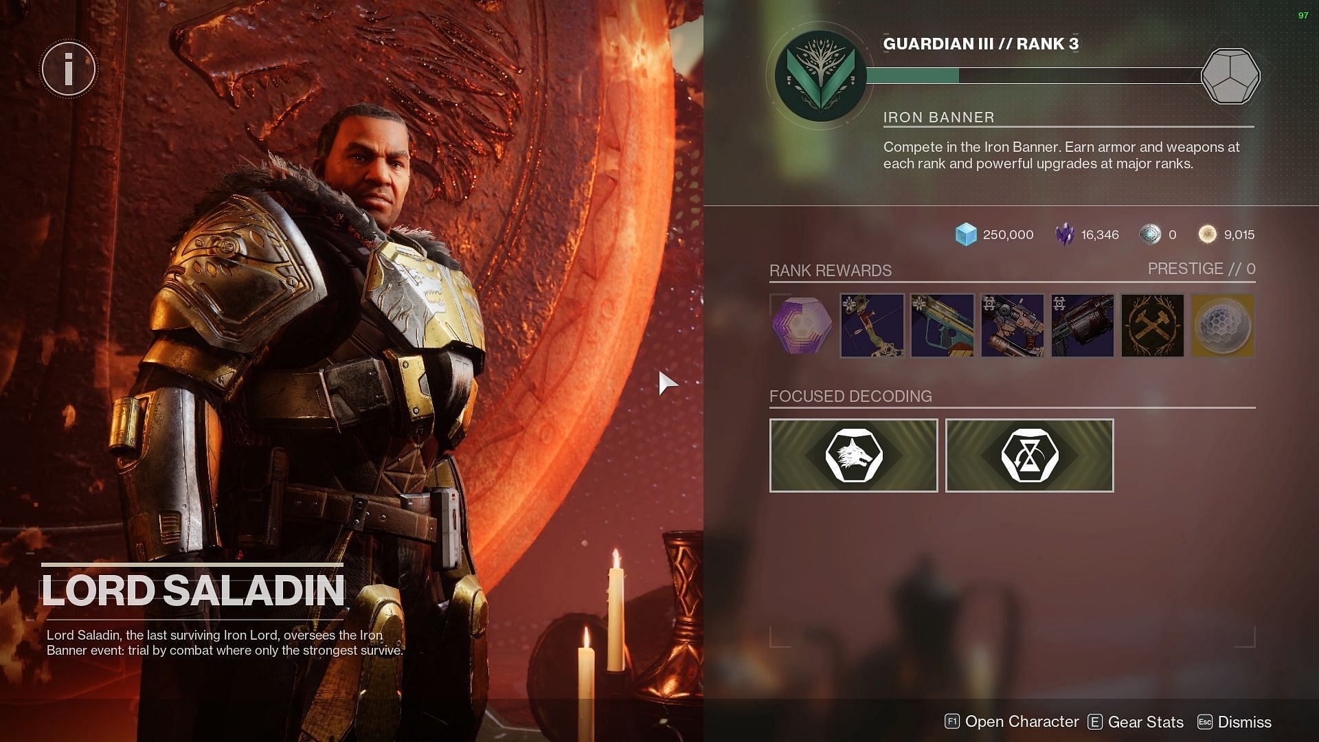 Iron Banner rewards (Image via Bungie)