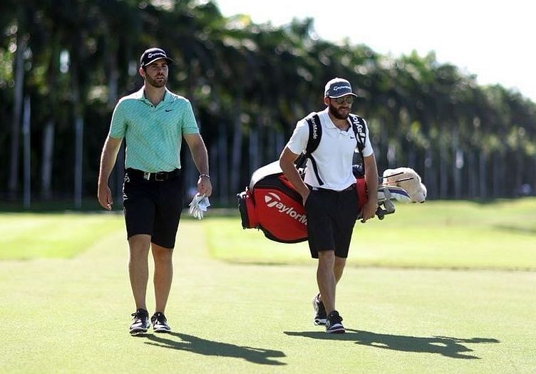 Matthew Wolff and his caddie Nick Heinen