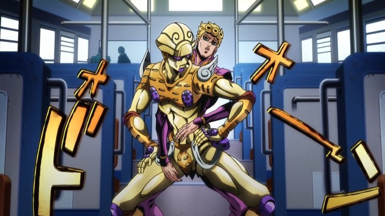 Giorno and Golden Experience during his battle with Bruno Bucciarati (Image via David Production).