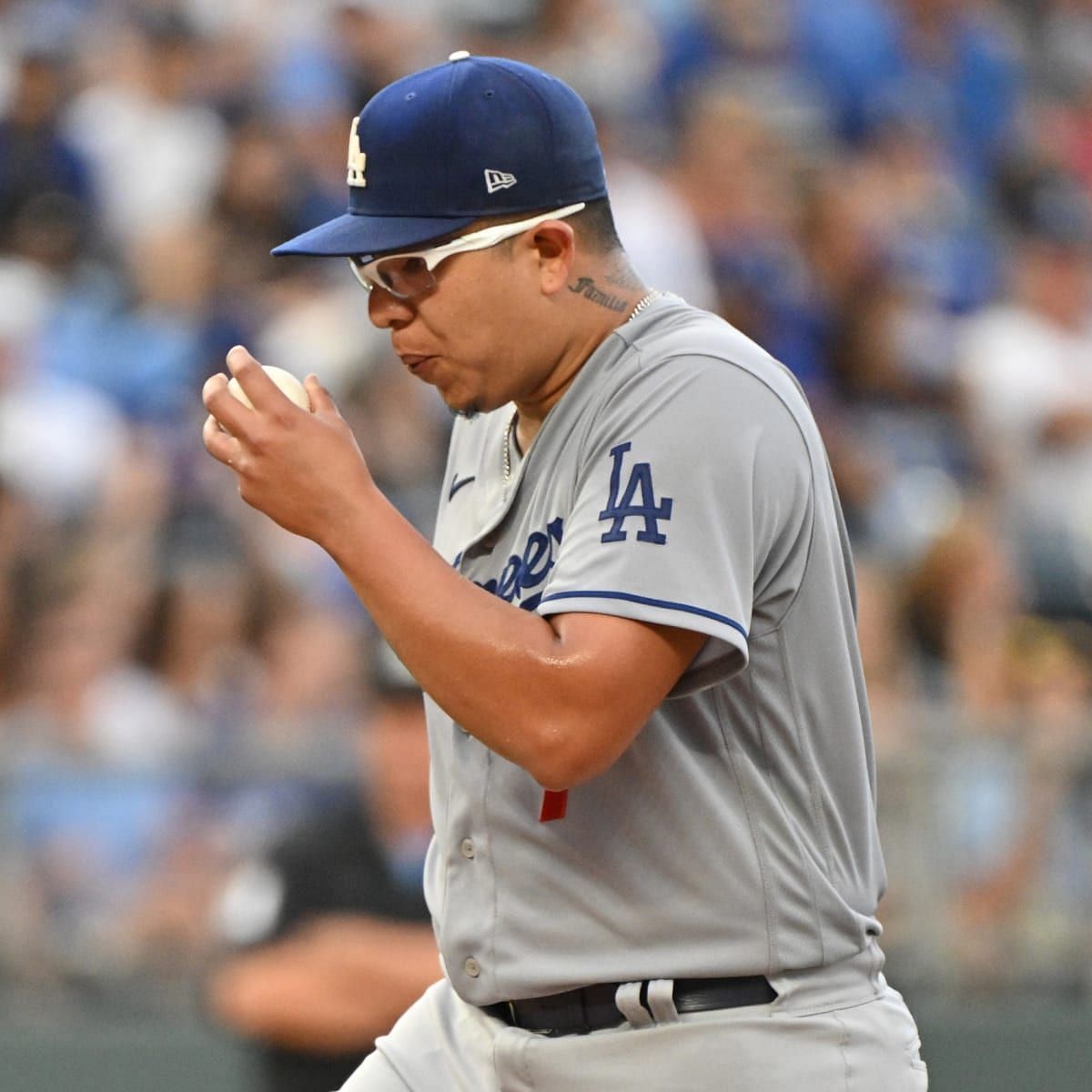 Julio Urias and Daisy Perez attend the Los Angeles Dodgers News Photo -  Getty Images