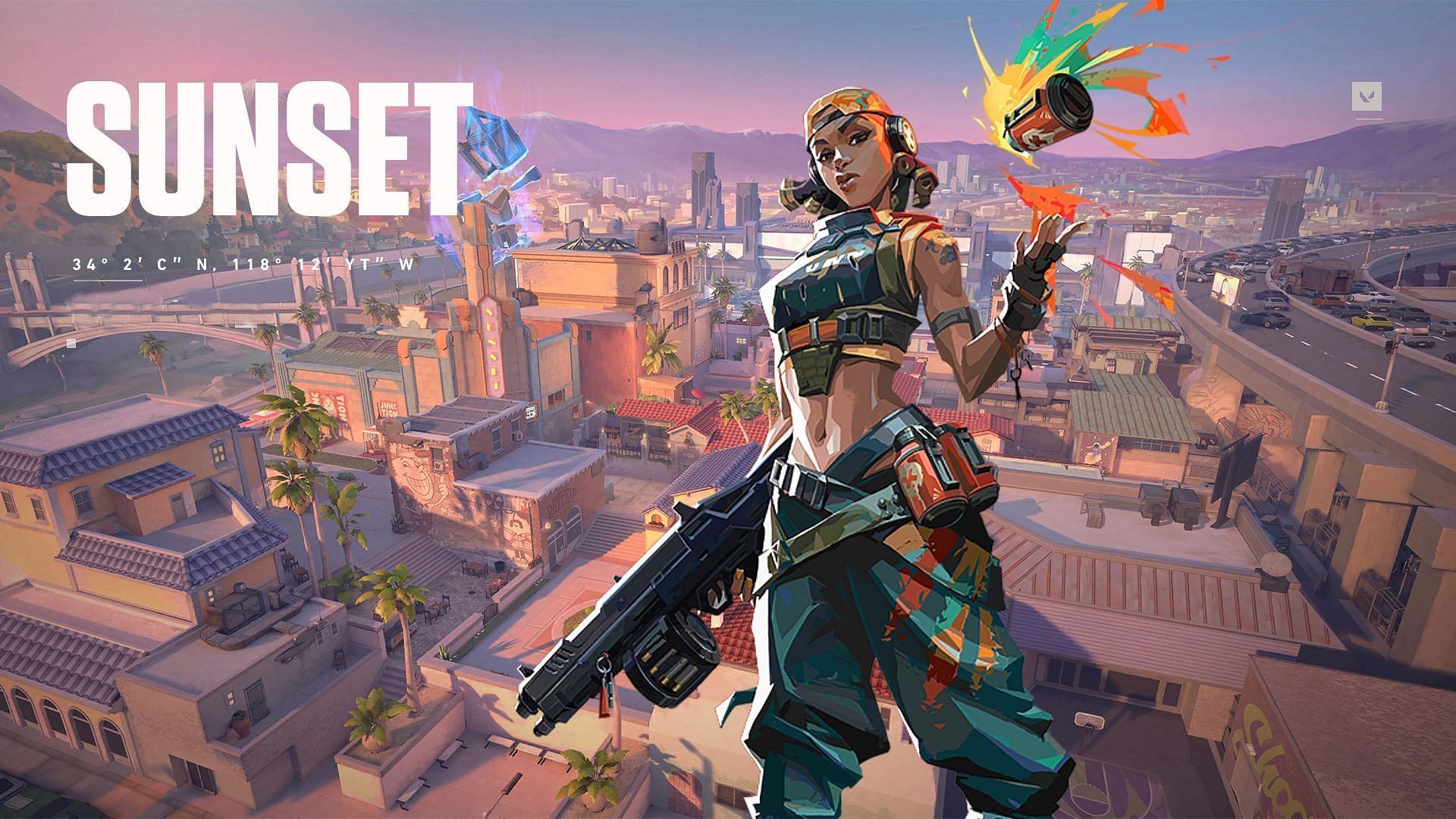 Raze in Sunset (Image via Riot Games)