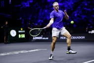 Alejandro Davidovich Fokina in action at the 2023 Laver Cup.