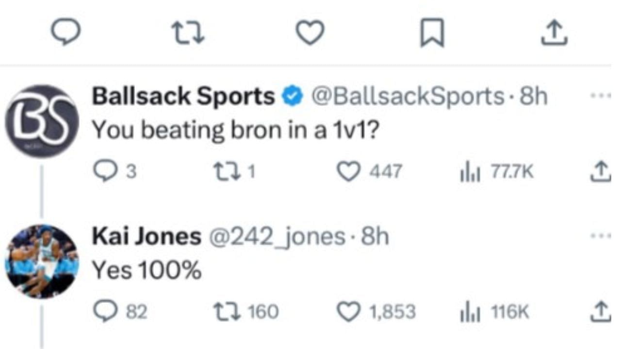 Jones with a mind-blowing claim