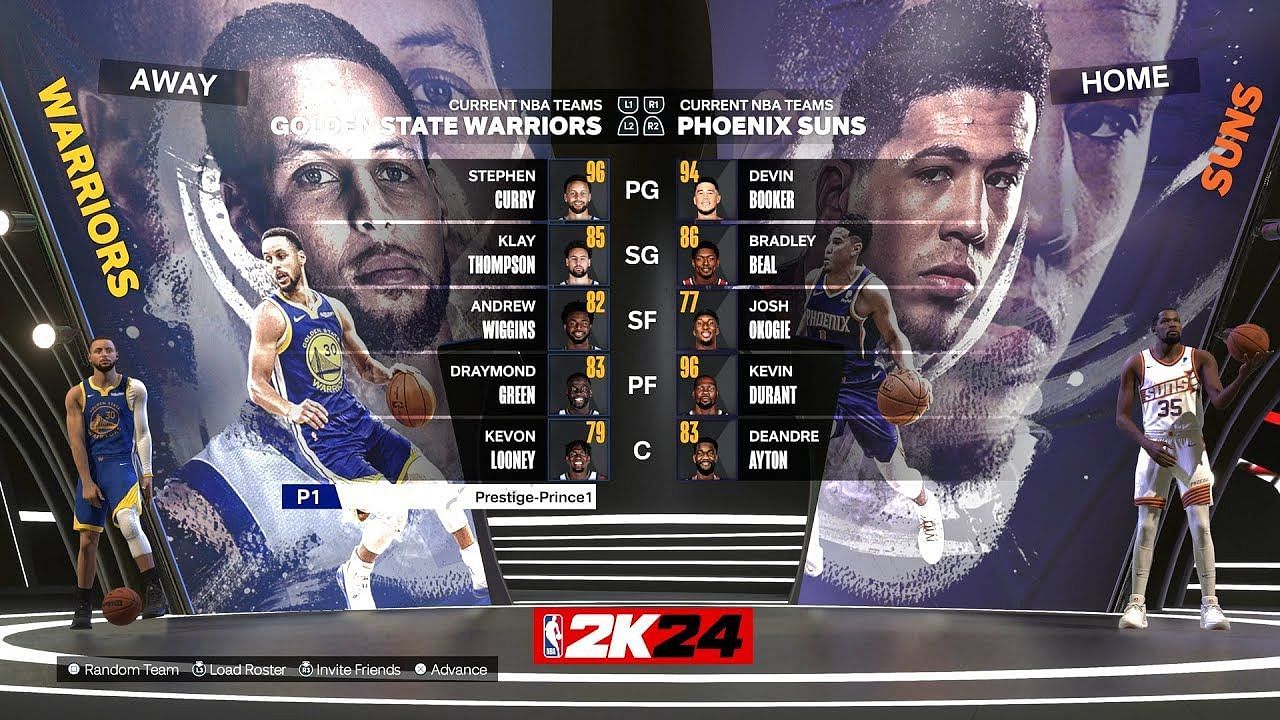 The Golden State Warriors and the Phoenix Suns are two of the best teams on NBA 2k24