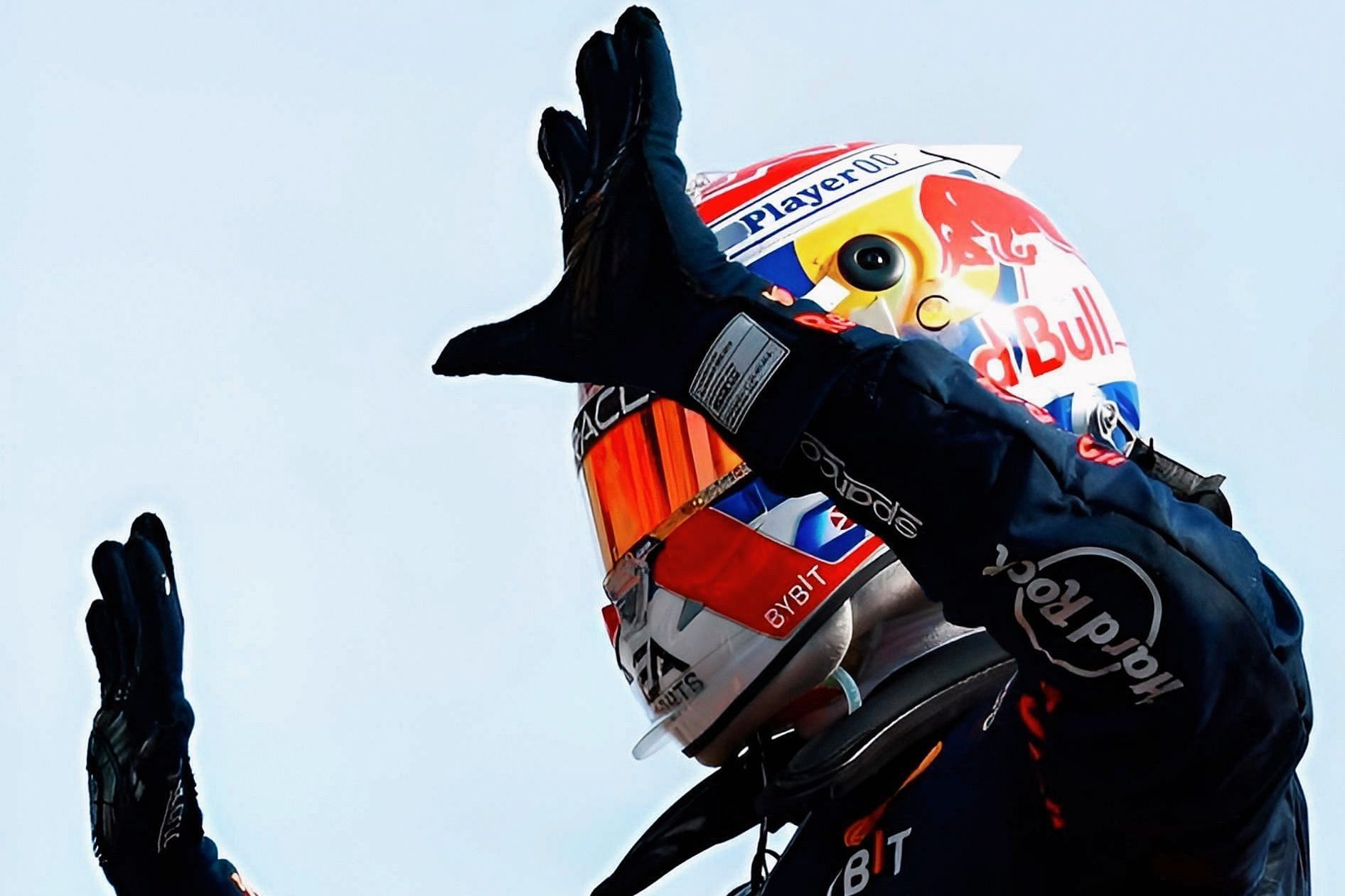 Max Verstappen celebrates after winning the F1 Italian GP