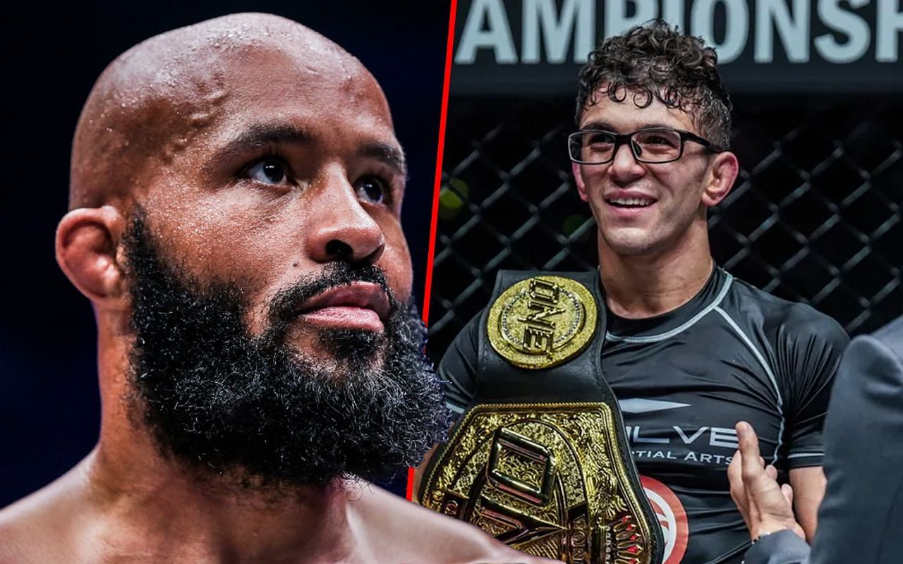 Demetrious Johnson (left) and Mikey Musumeci (right).