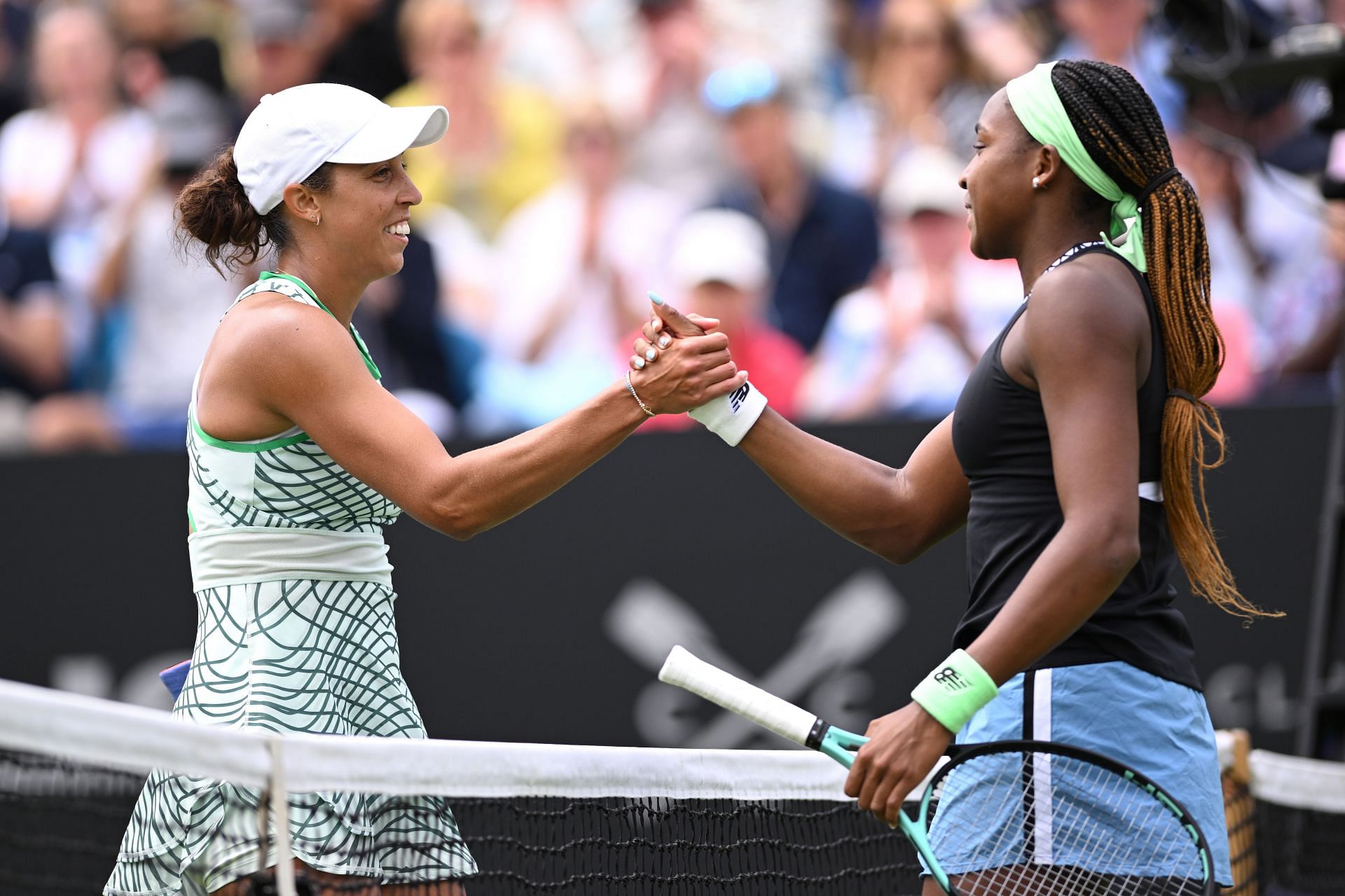 Madison Keys and Coco Gauff pictured at the Rothesay International Eastbourne.