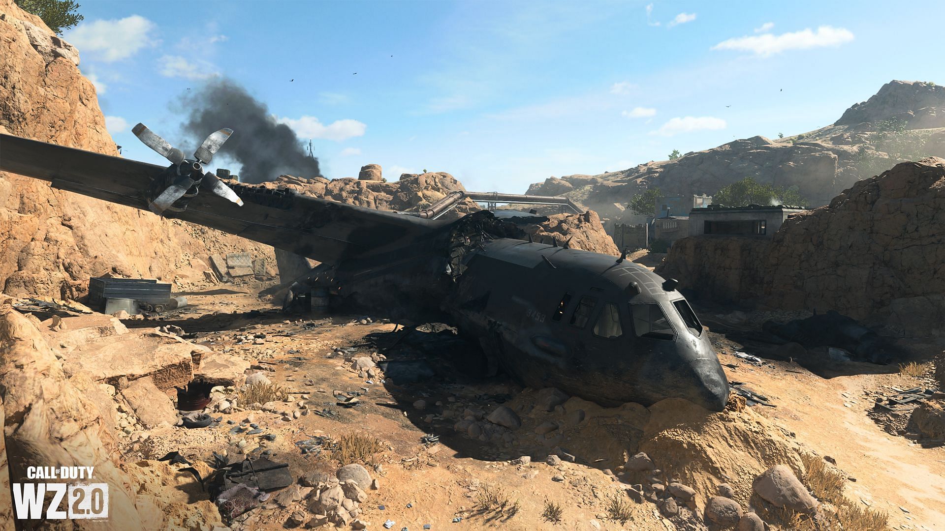 The crashed plane in the Sattiq Cave Complex in Al Mazrah.