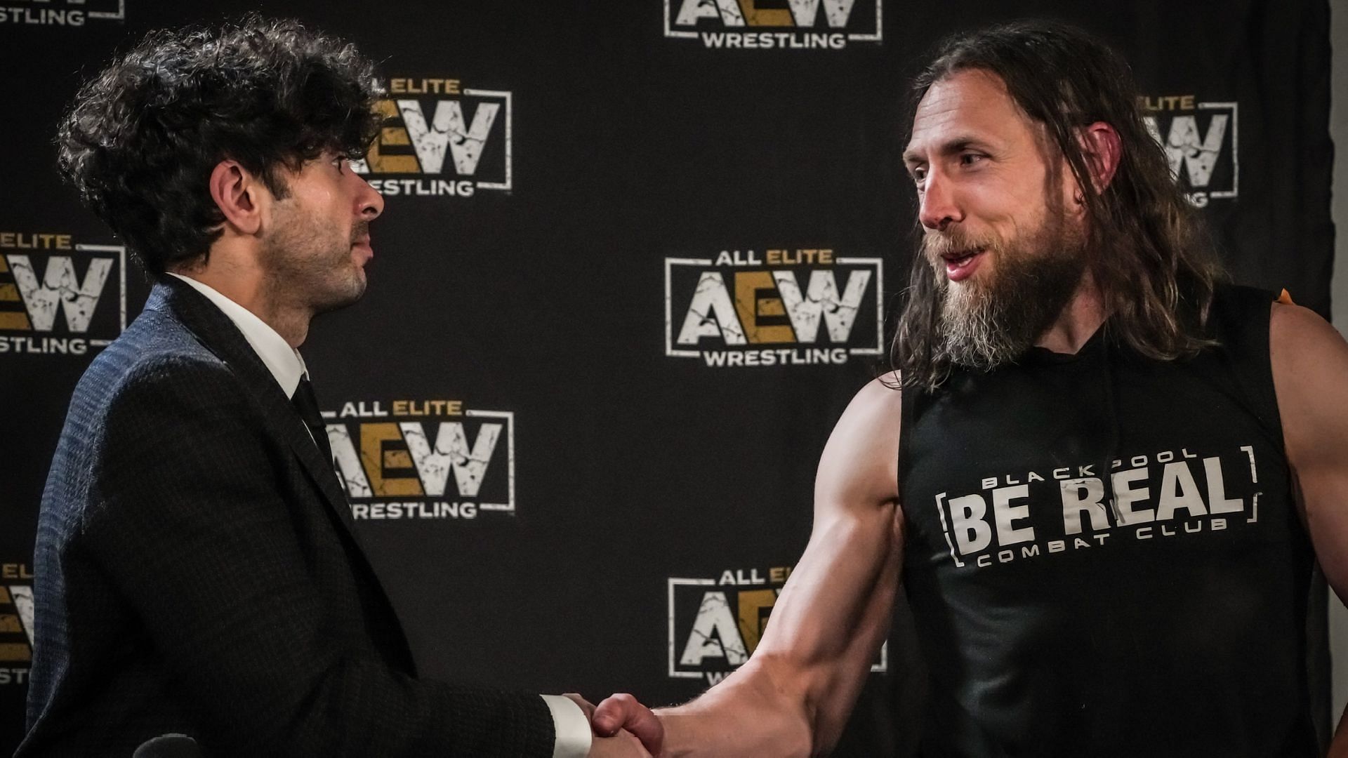 Tony Khan (left) and Bryan Danielson (right).