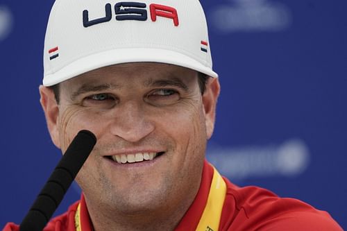 Zach Johnson speaks at a press conference (Image via Getty)