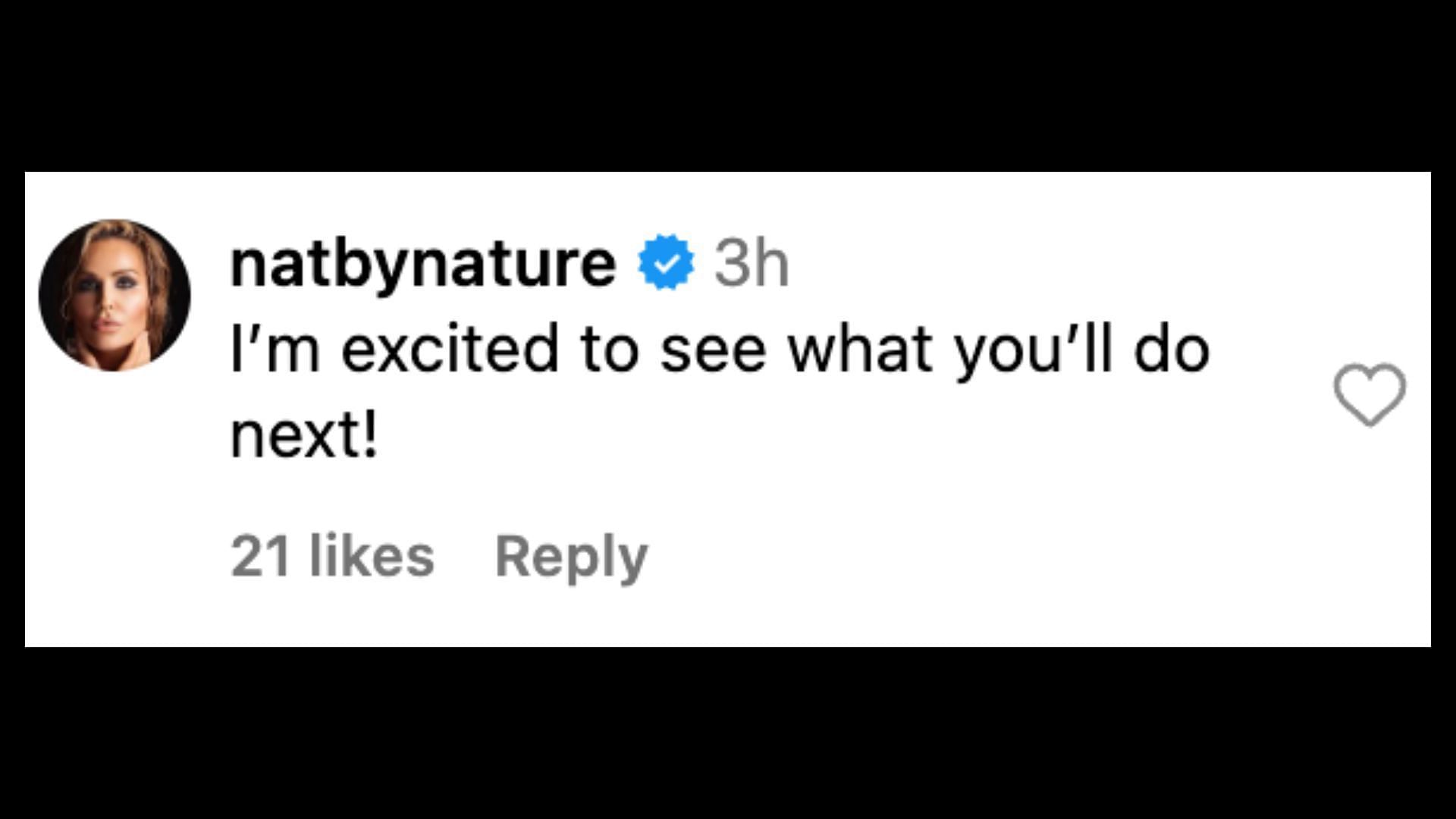 Natalya sends message to Mace on Instagram.