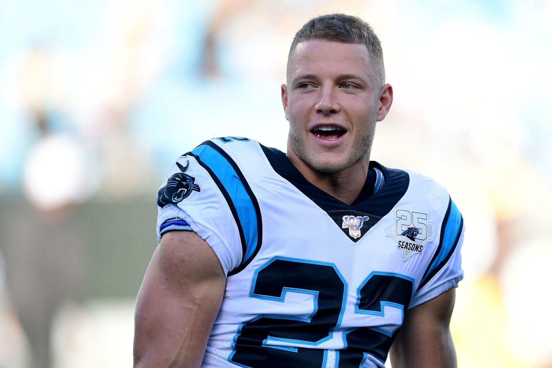 McAffrey first played in the NFL with the Panthers-Jacob Kupferman/Getty Images