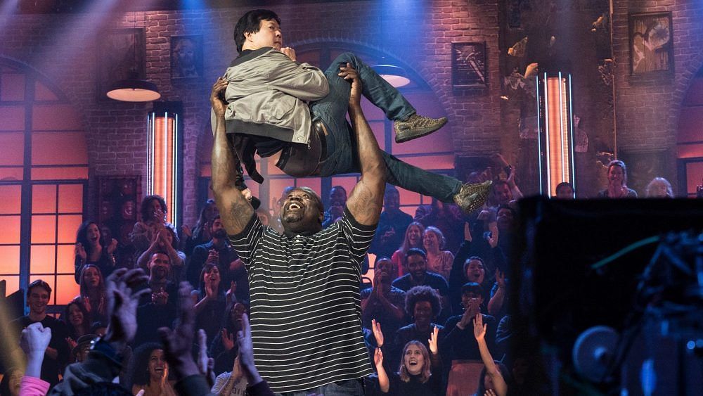 Shaquille O&#039;Neal and Ken Jeong (Photo: Drop the Mic/TNT)