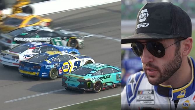 “There was no message”: Chase Elliott talks about bumping his car into Kyle Larson at Kansas