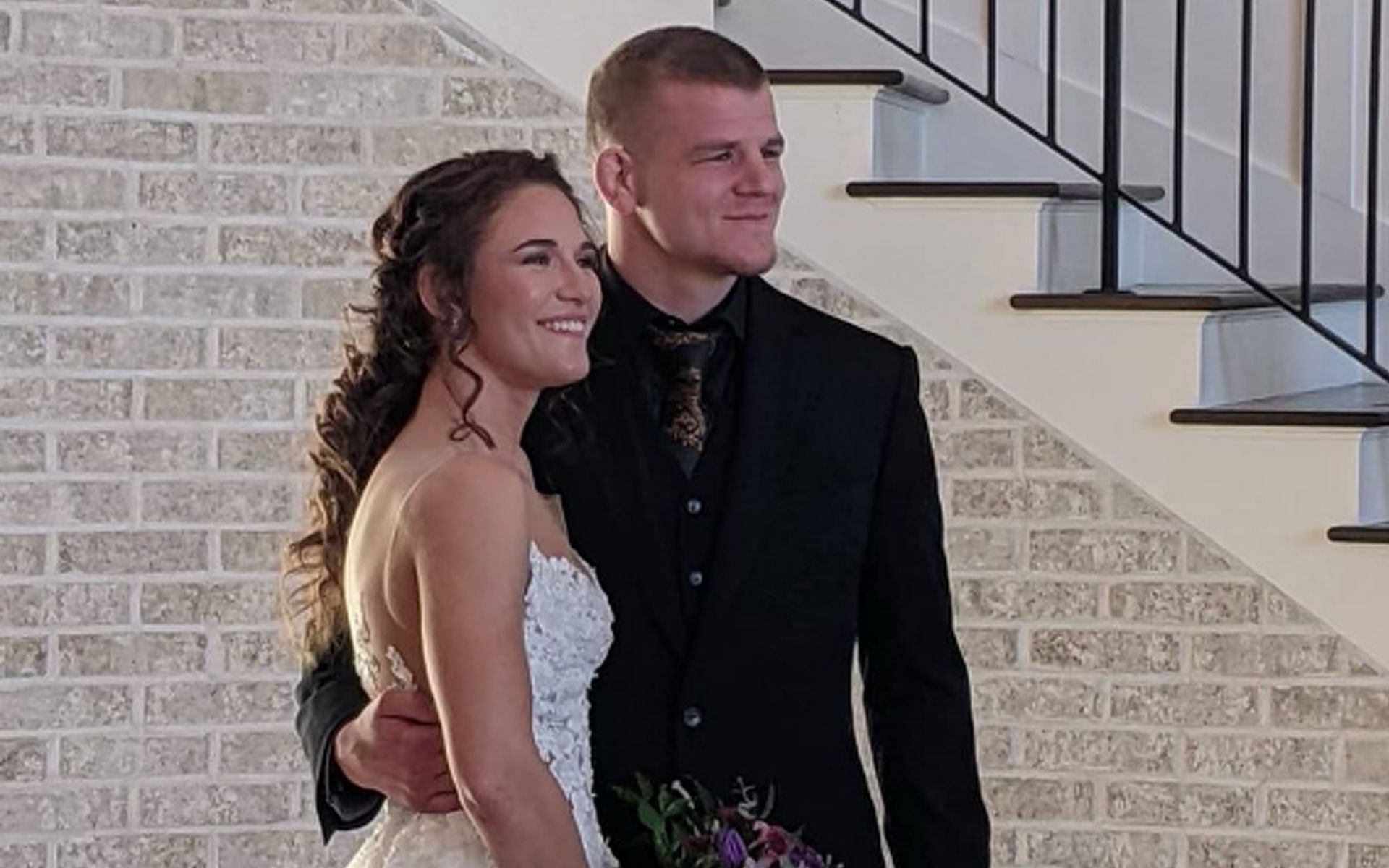 Grant Dason with wife Elle Wagman-Dawson on their wedding day (Image via @grantdawsonkgd Instagram)