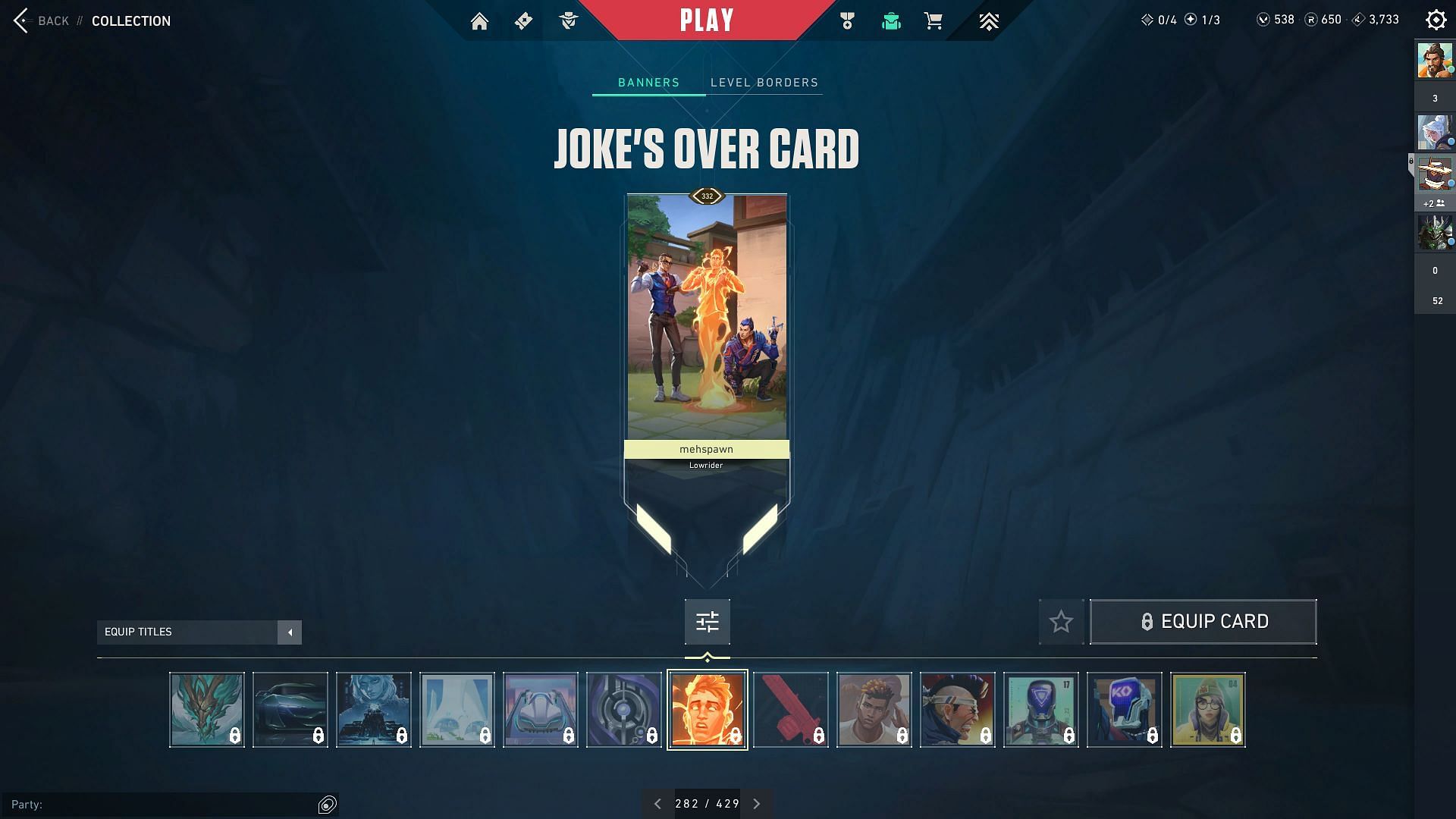 Joke&#039;s Over Player Card (Image via Riot Games)